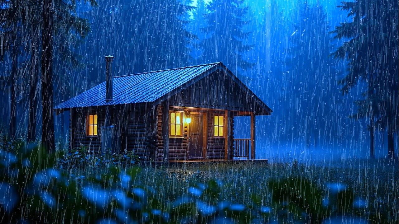 Rain Sounds for Sleeping 24/7 - Soothing Heavy Rain & Thunder for Insomnia Relief