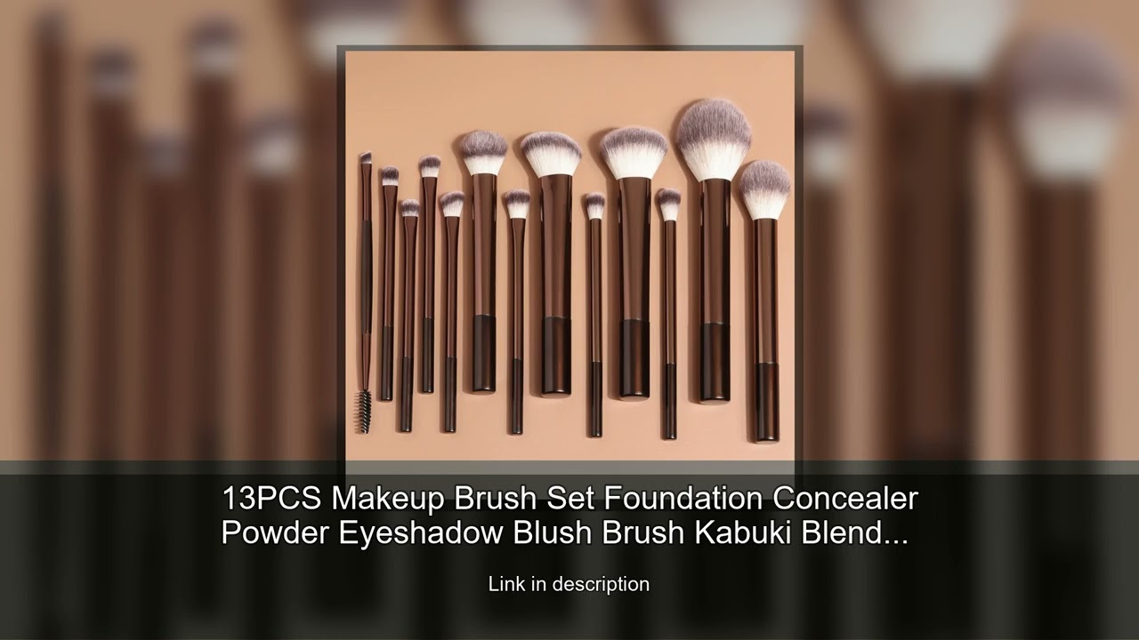 13PCS Makeup Brush Set Foundation Concealer Powder Eyeshadow Blush Brush Kabuki Blending Cosmet