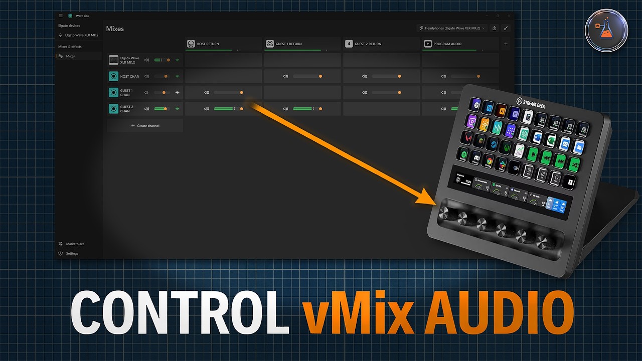 vMix Audio Control with Wave Link 3 and Stream Deck +XL