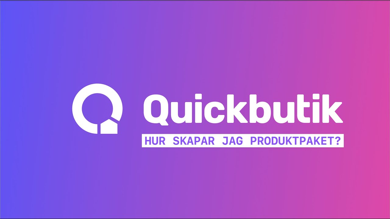 Hur skapar jag produktpaket?