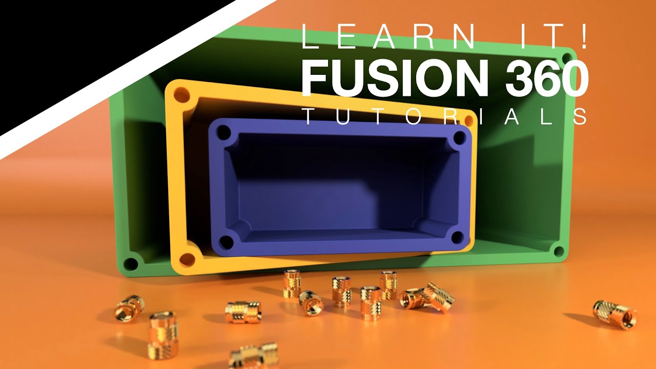 Fusion 360 для начинающих — Параметрический параллелепипед с резьбовыми вставками — Урок 11, част...