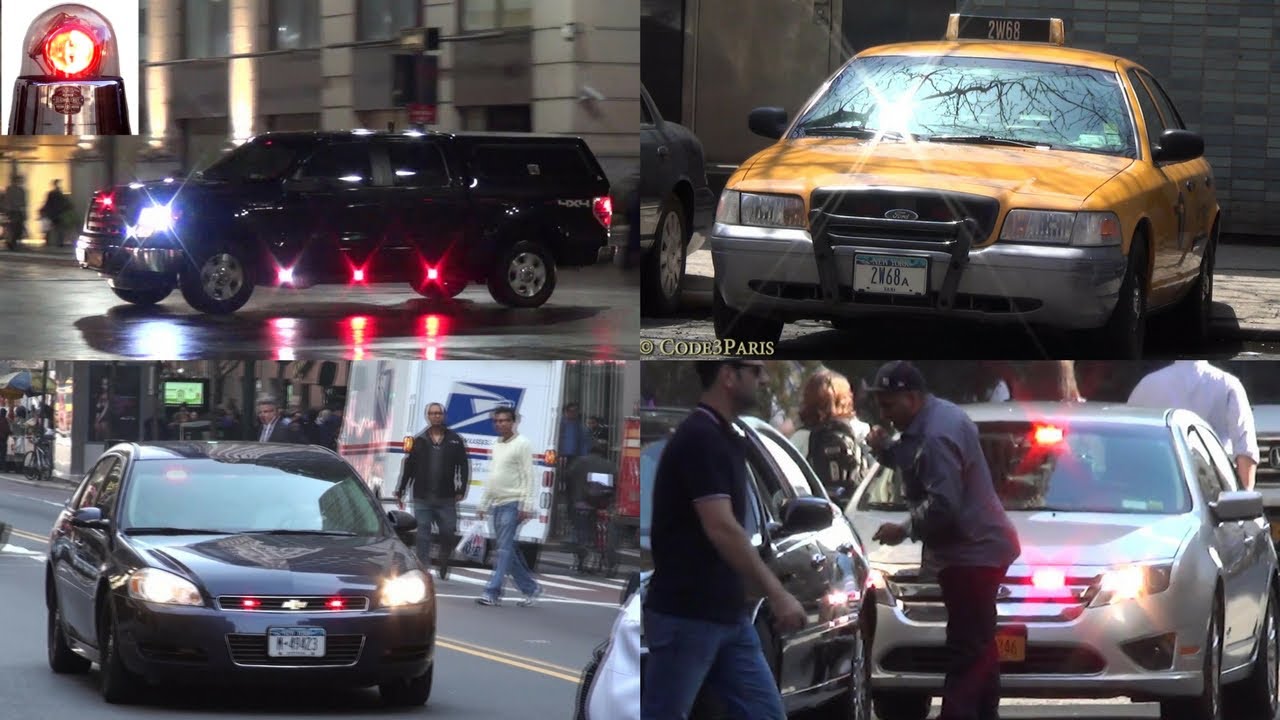 Unmarked Police Cars Responding Compilation: Sirens NYPD Police Taxi, Federal Law Enforcement, FDNY
