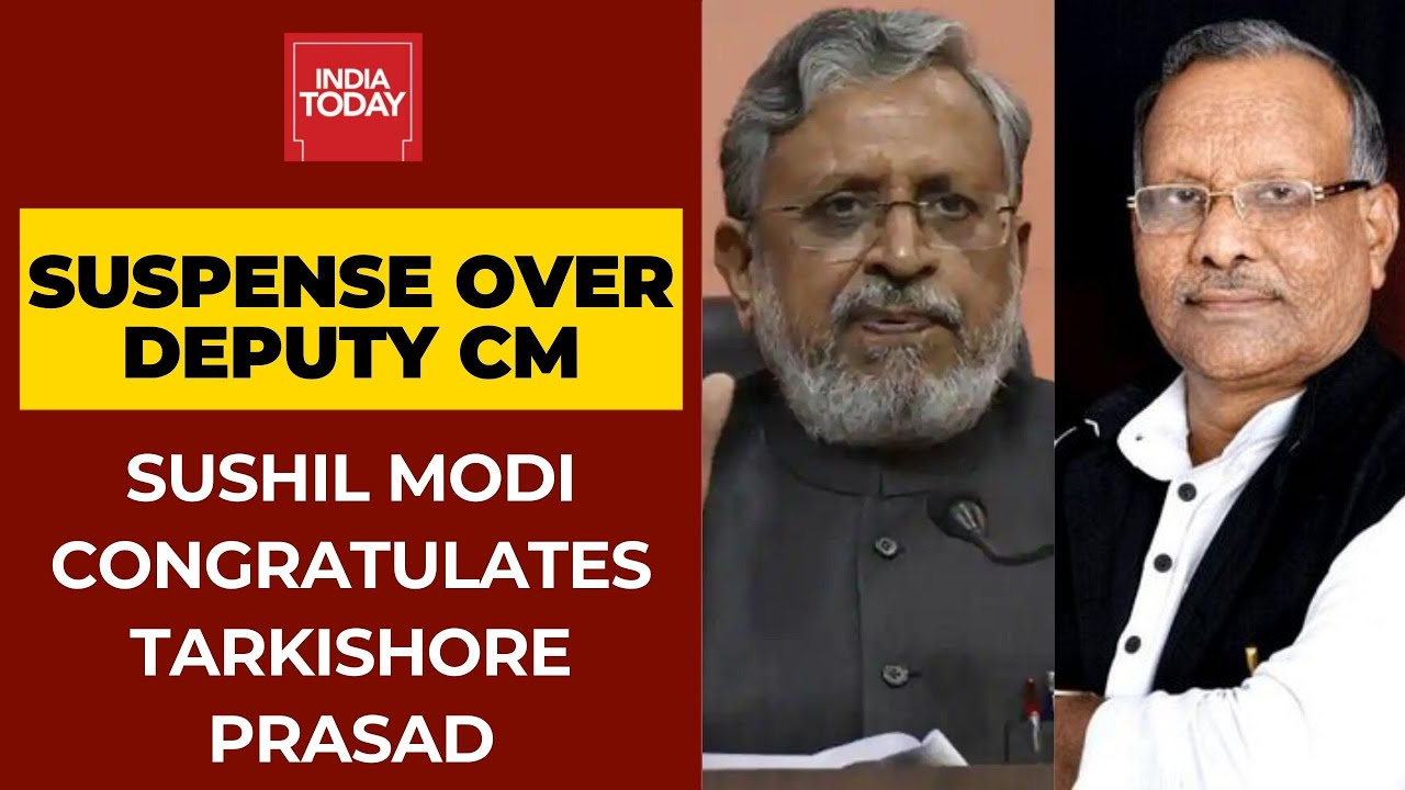 Sushil Modi Congratulates BJP's Tarkishore Prasad On Becoming Bihar's Deputy CM
