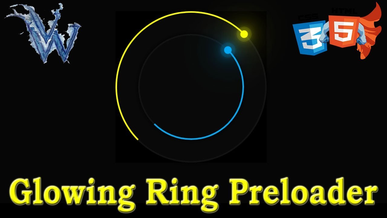 CSS glowing loader ring | Circular Preloader Animation Effects