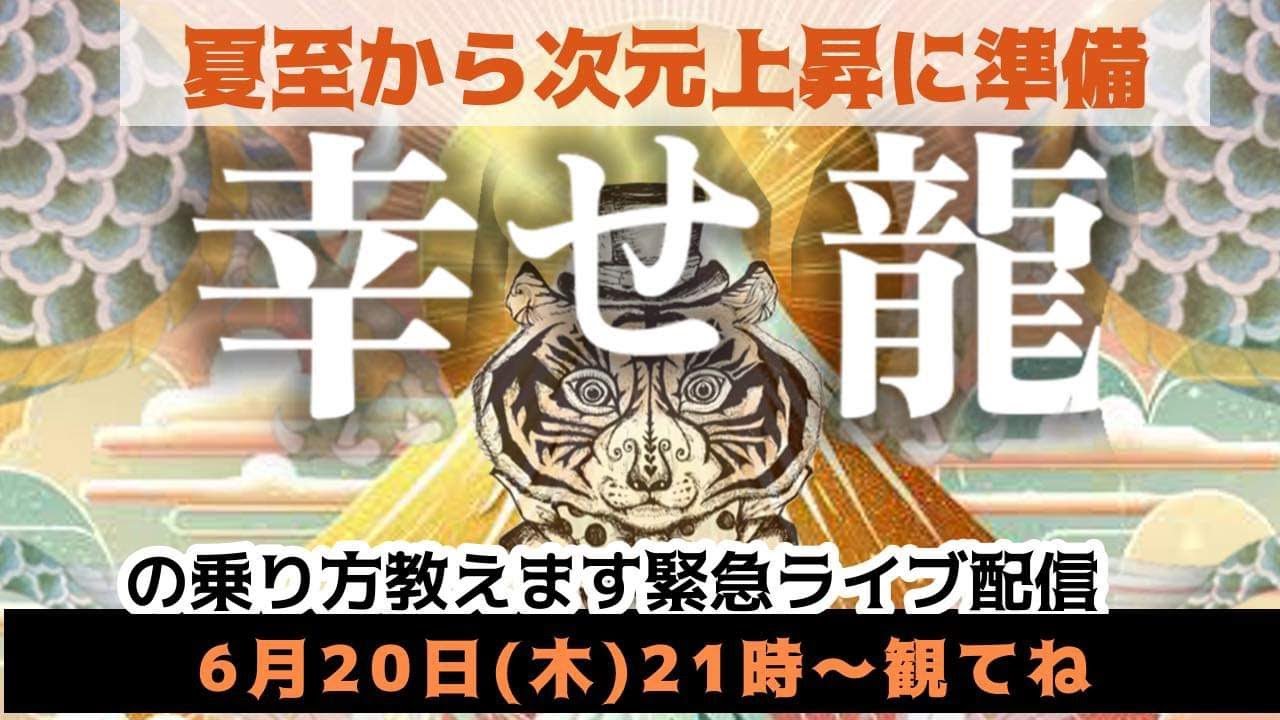 夏至から始まる次元上昇への準備！「幸せ龍」の乗り方を教えます！
