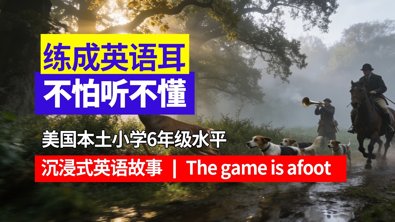 美国小学6年级水平｜沉浸式跟读｜用母语法自然形成英语耳｜从适合你的难度开始 大量反复听｜The game is afoot#英语口语 #英语听力 #日常英语 #母语学习法 #英语故事
