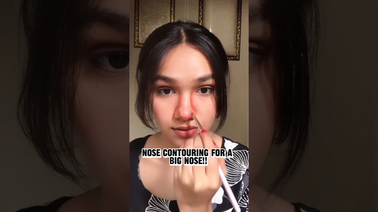 NOSE CONTOURING FOR A BIG NOSE! #contouring #forbeginners  #youtubeshorts #shortsfeed #shorts
