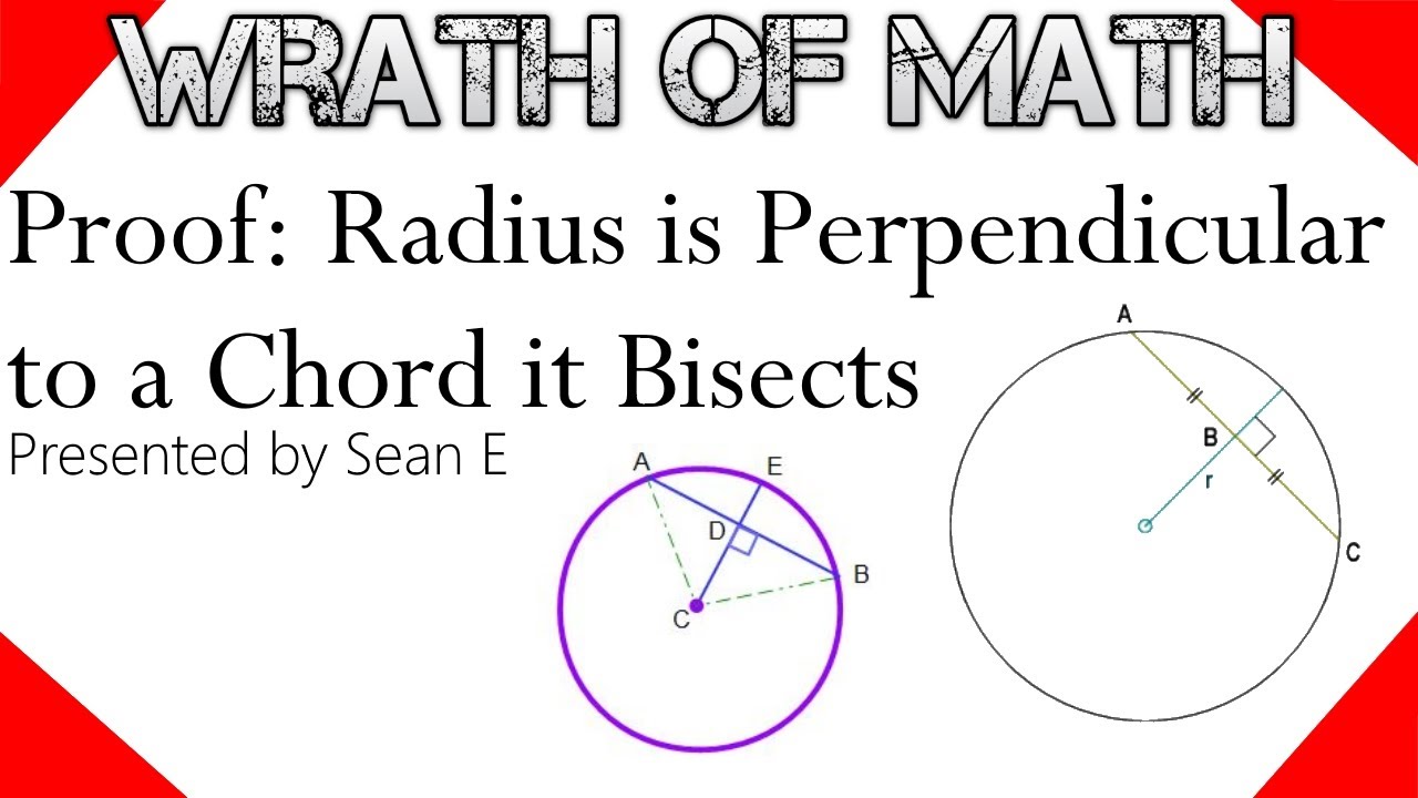 Proof: Radius is Perpendicular to a Chord it Bisects
