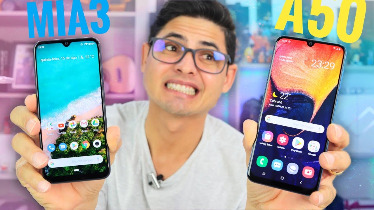 Xiaomi Mi A3 vs Galaxy A50 - QUAL O MELHOR PRA VOCÊ? QUAL COMPRAR? COMPARATIVO!