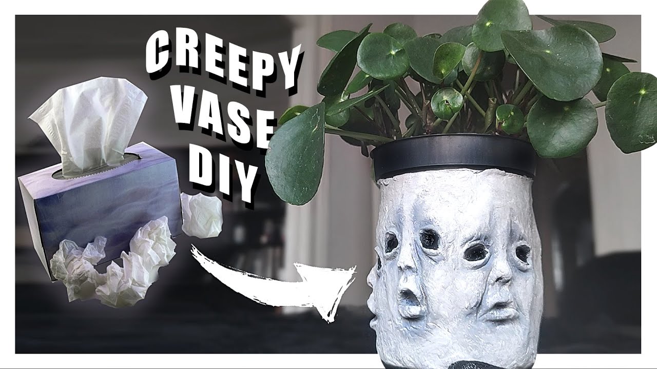 turned my snotty tissues into a Horrifying Vase | Goth Decor DIY