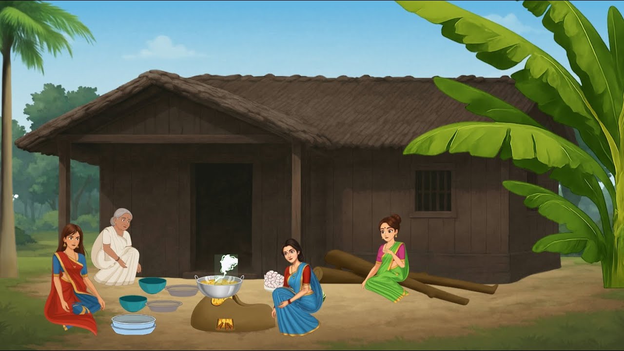 तीन गरीब बहनें की कहानी | Hindi kahani | Hindi cartoon | Moral stories | cartoon story