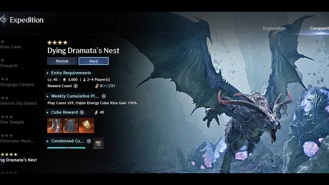 Dying Dramata's Nest Conquest hard mode 3300+ Templar [all 3 boss] - Aion2