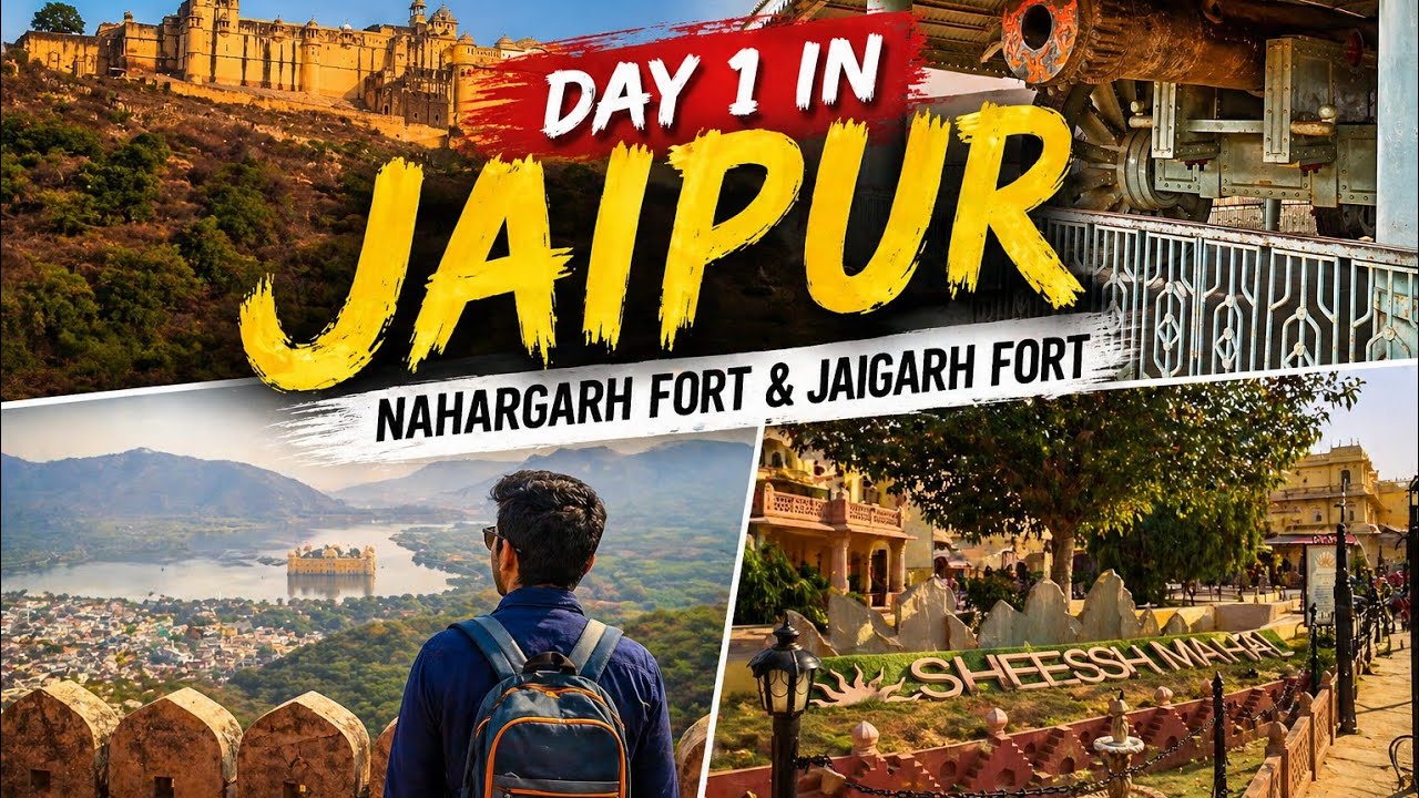 DAY 1 Jaipur Vlog 🏰 Jaigarh Fort & Nahargarh Fort | Royal Rajasthan Trip #viral #travel 