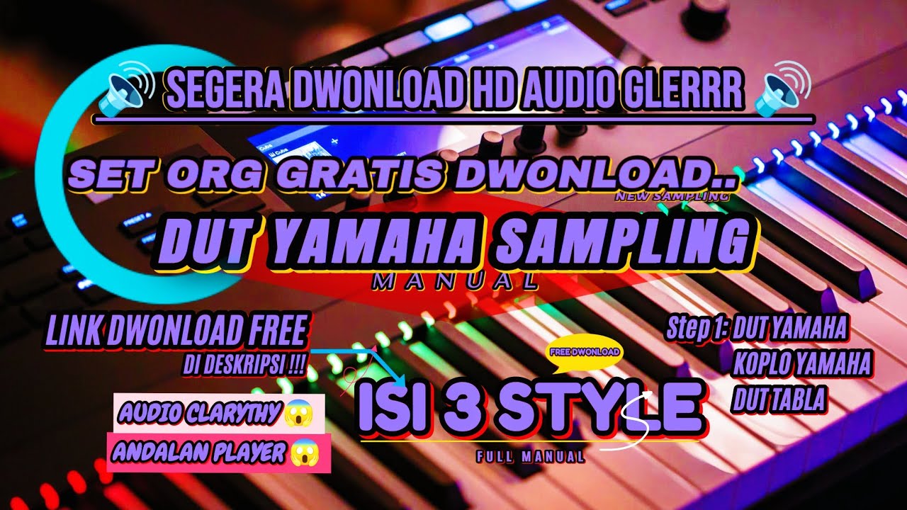 SET ORG DWONLOAD FREE 🔥 DUT YAMAHA SAMPLING 🔥 AUDIO GLEERR 😱 LINK GRATIS ADA DI DESKRIPSI VIDEO !!!!
