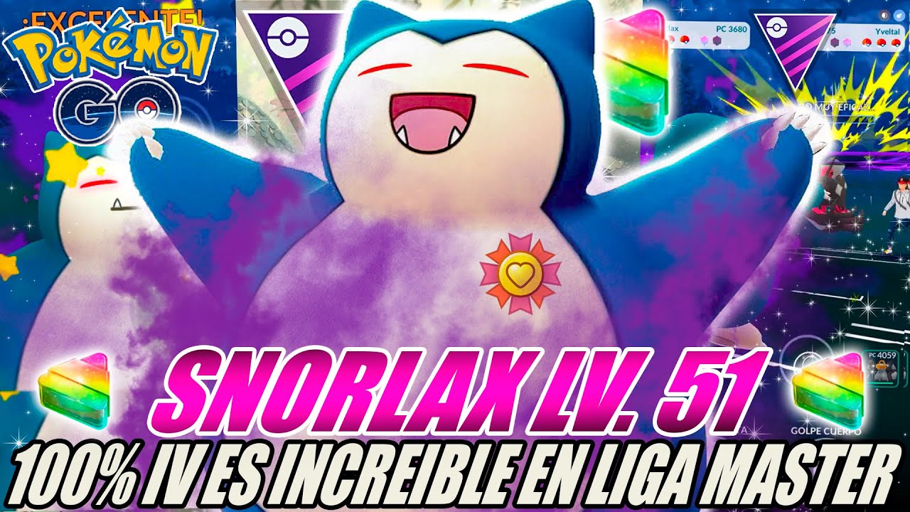 SNORLAX DARK XL УРОВЕНЬ 51 100% IV В MASTER GO BATTLE LEAGUE! - POKÉMON GO PVP