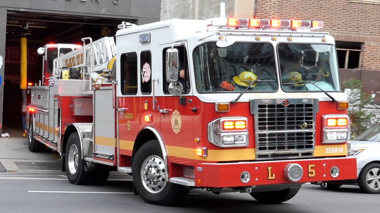 Philadelphia Fire Department Engine 1 & Ladder 5 Responding