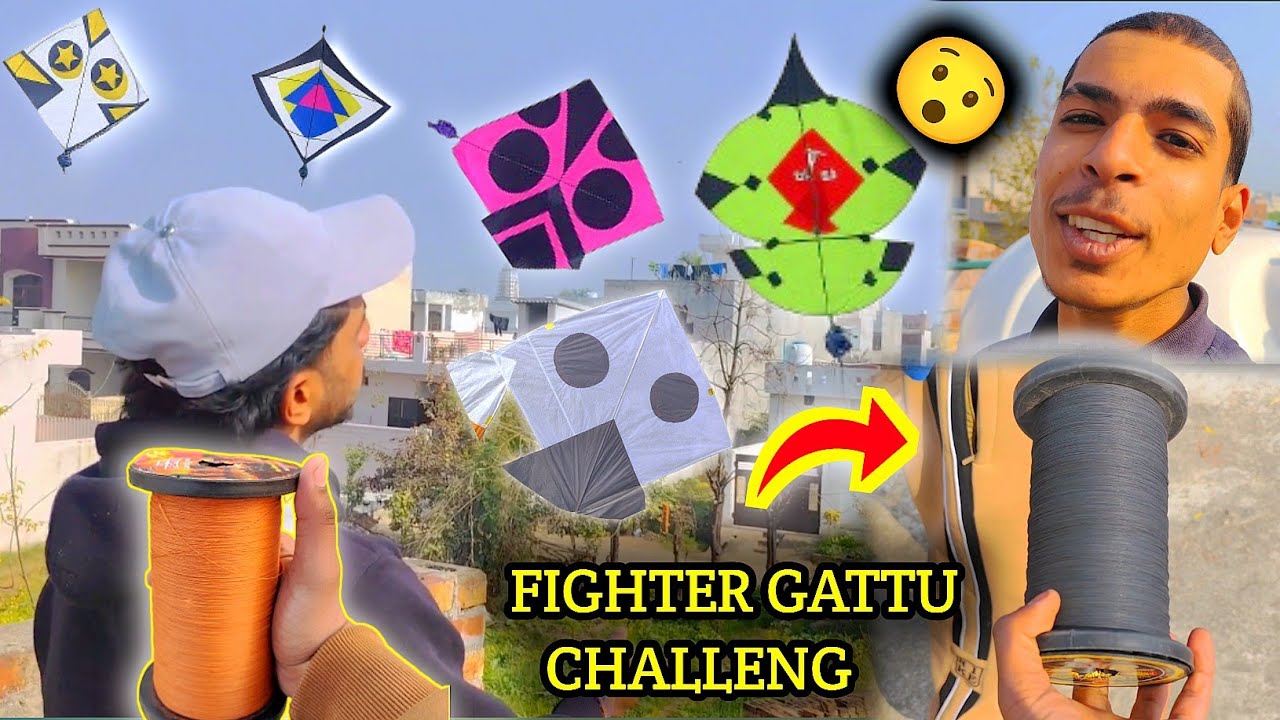 Fighter Gattu Challenge With Friends🪁🪁!!(Day-8) New  Gudiya Patang🪁🪁!! #kite #tranding 