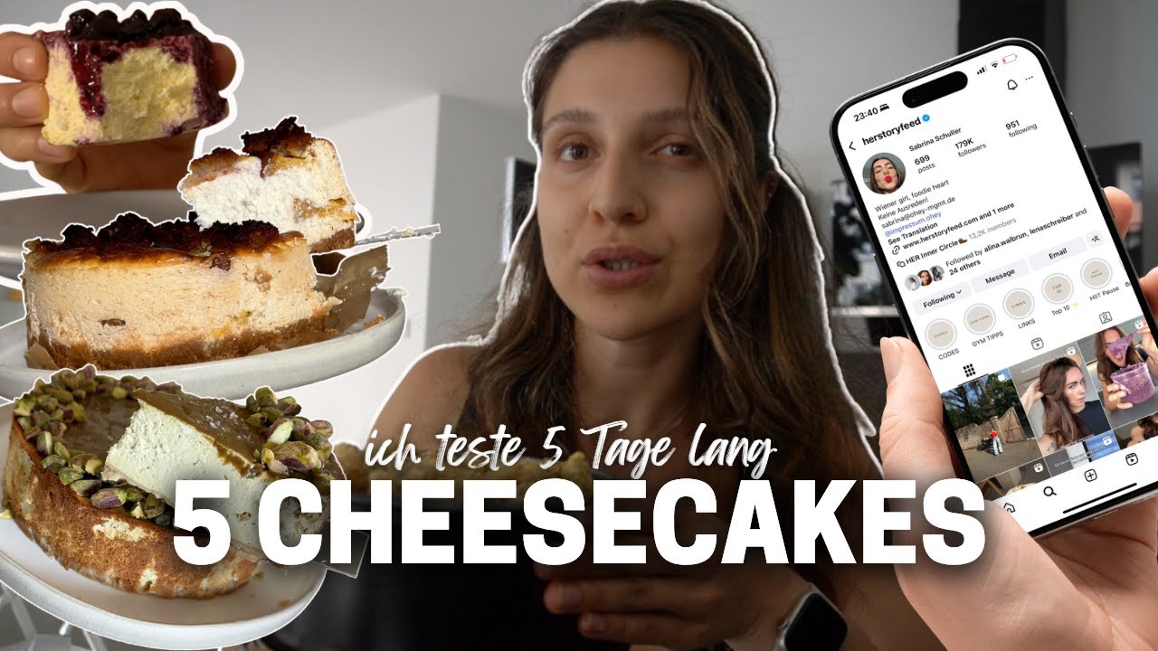 ich esse 5 Tage lang nur CHEESECAKE - Healthy Cheesecake Rezepte testen von 
