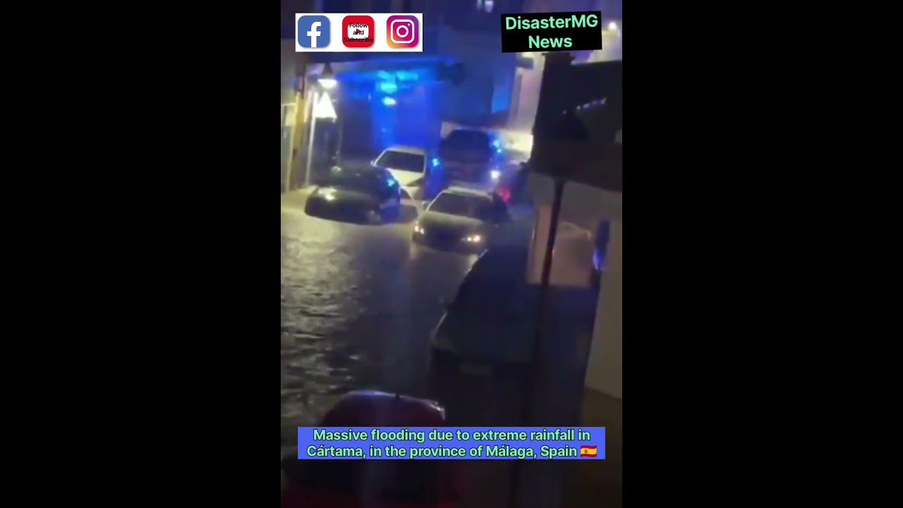 Extreme Rainfall Causes Massive Flooding in M&aacute;laga, Spain#SpainFloods #MalagaFloods