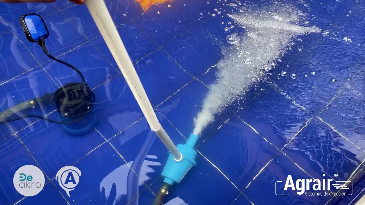 Venturi para Piscicultura en funcionamiento/ Mezclador de agua aire tipo Venturi