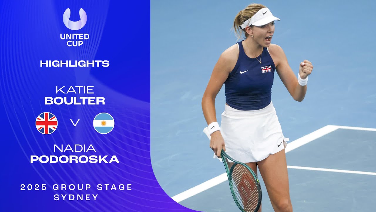 Katie Boulter v Nadia Podoroska Highlights | United Cup 2025 Group F