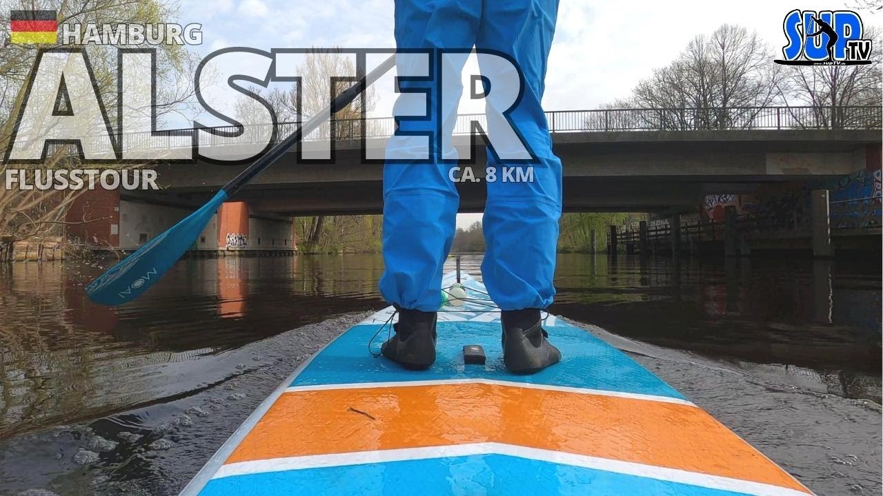 Kleine Anfänger SUP-Tour in HAMBURG auf der Alster (ca. 8 km)