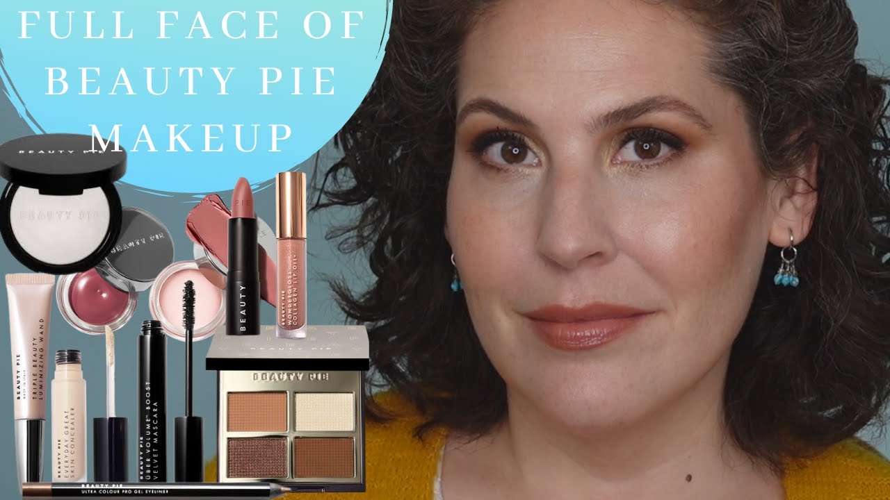 Full Face of Beauty Pie Makeup - Featuring James Molloy Deluxe Eyeshadow Quad in Gold