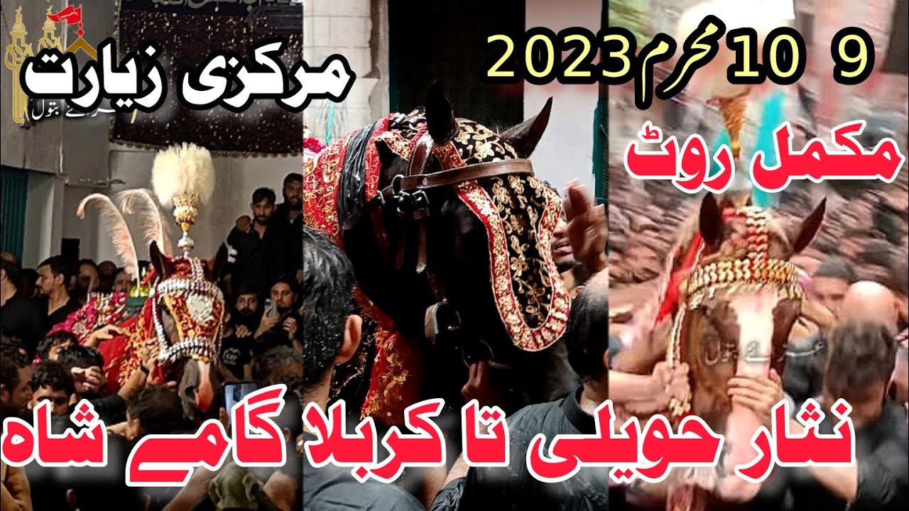 9 10 Muharram 2023 | Markazi Ziarat Zuljanah | Ashura | Nisar Haveli to Karbala Gammy Shah Lahore
