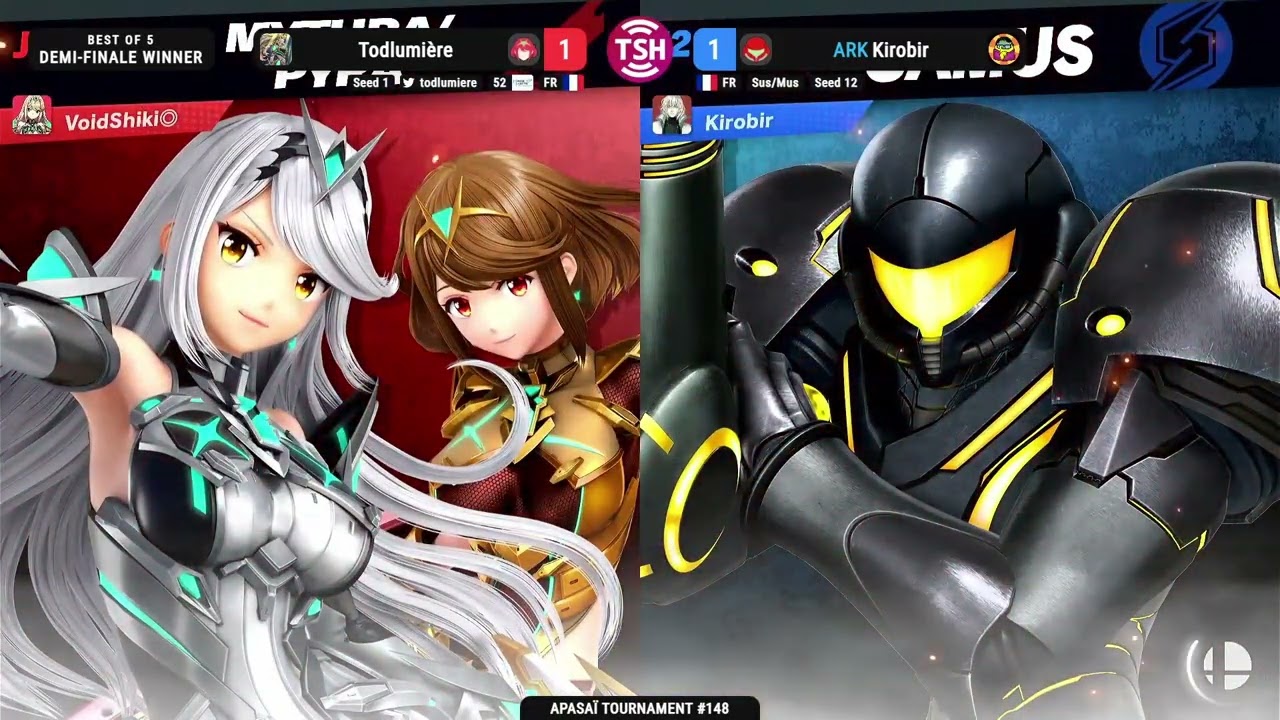 Apasaï #148, Winners Semi-Final, Todlumière (Pyra Mythra) vs Kirobir (Samus)