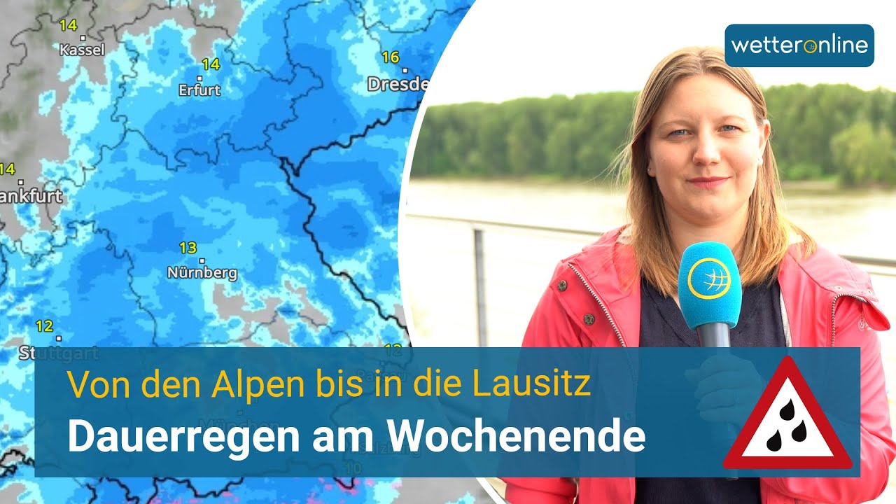 Dauerregen und Hochwassergefahr am Wochenende