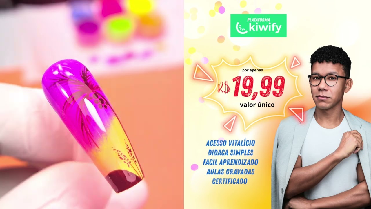 🎭✨ Curso On-line Nail art de Carnaval ✨🎭  por apenas R$19,99 😱