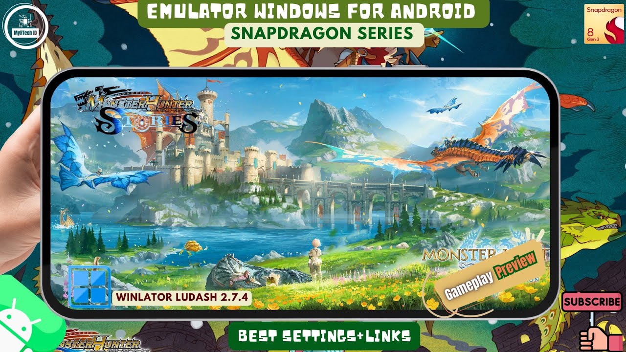Monster Hunter Stories on Android (Winlator) | Snapdragon 8 Gen 3 Performance Test – ROG Phone 8