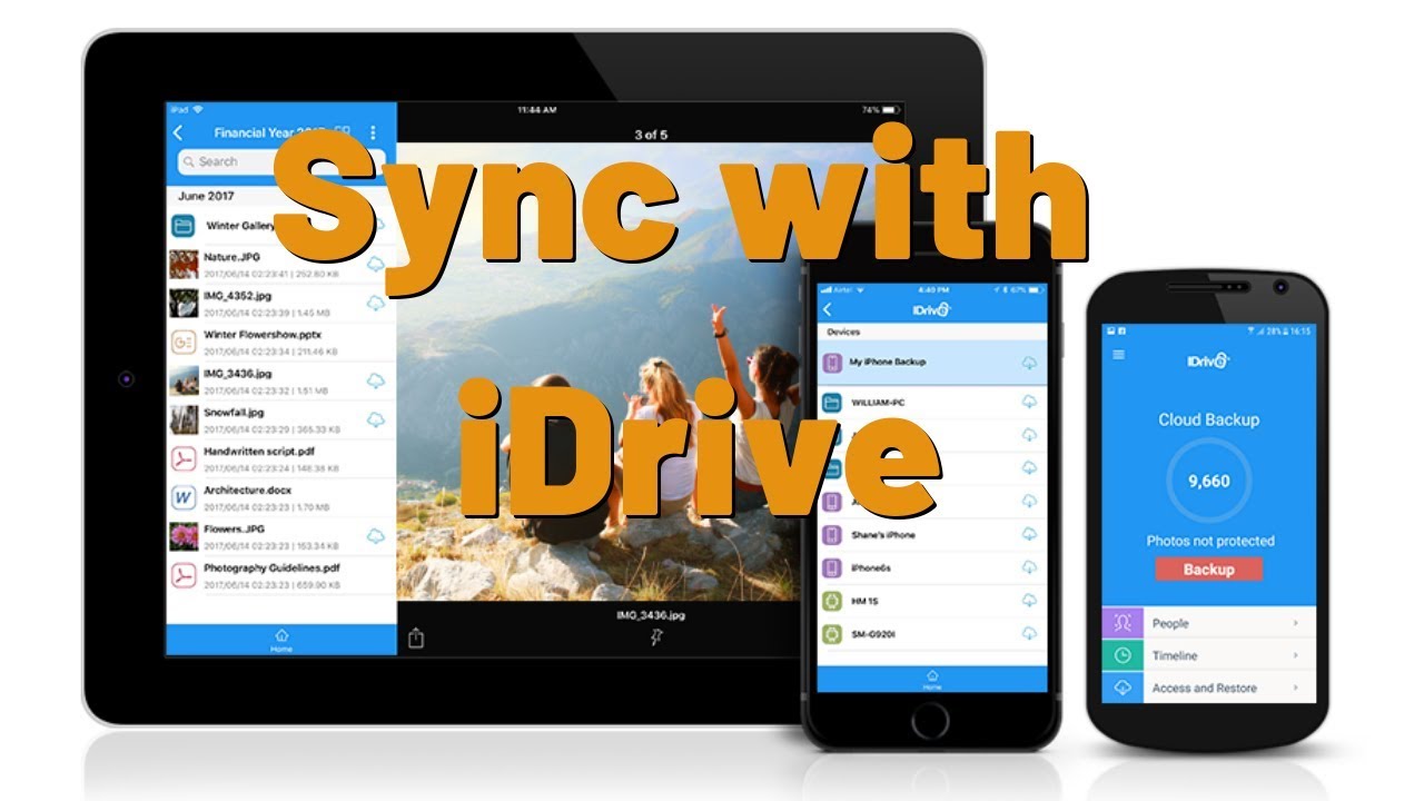 How to use iDrive to Sync a folder of files