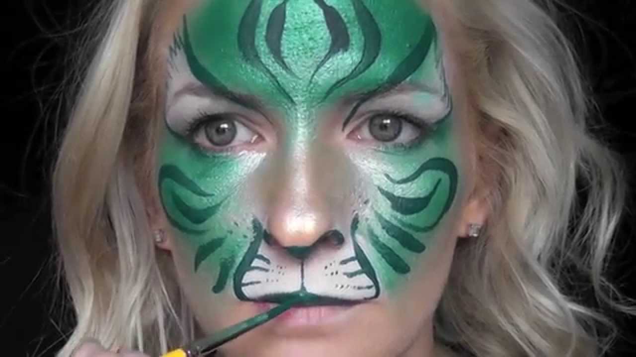 St. Patrick's Day Tiger Face Paint Tutorial