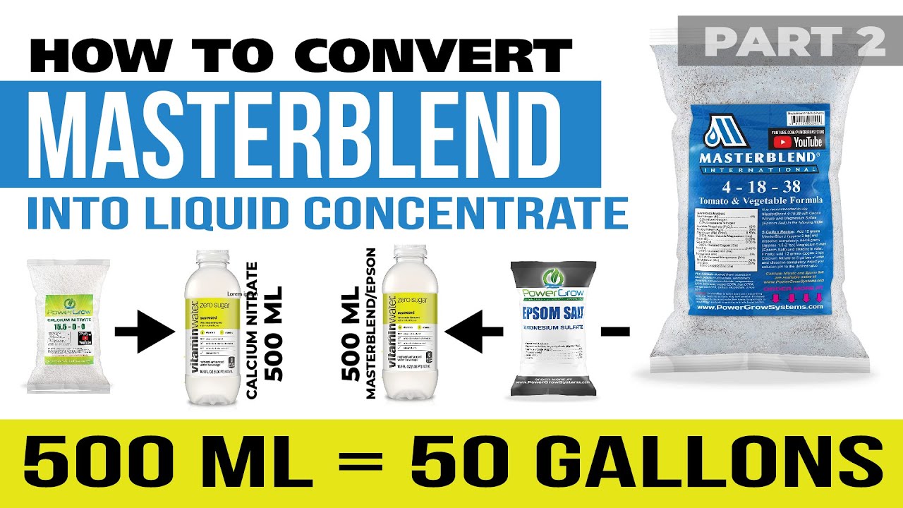 How to Convert MasterBlend Powder into 50 Gallons of Liquid Concentrate - Part 2
