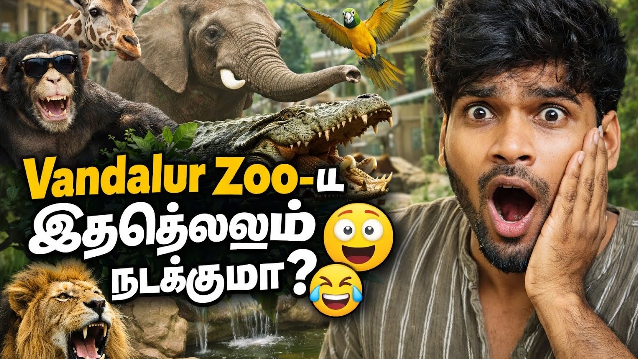 Vandalur Zoo-ல இதெல்லாம் நடக்குமா? 😲😆 | One Day Oorusuthi Vlog 🐘🦁 #VandalurZoo#VandalurZooVlog#Tamil