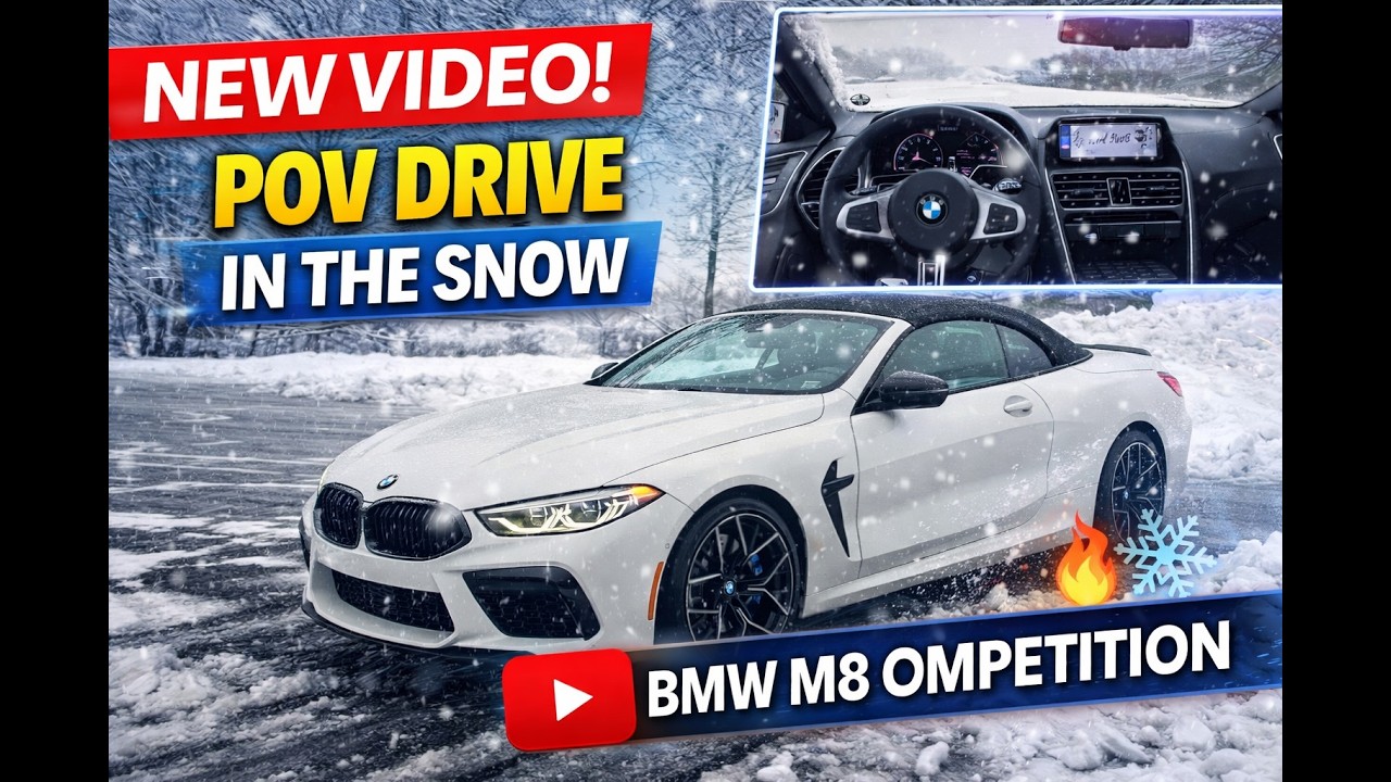 POV M8 Handling Icy Roads After Snowstorm