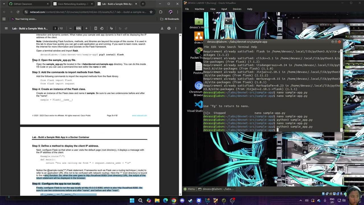 6.2.7 Lab - Build a Sample Web App in a Docker Container