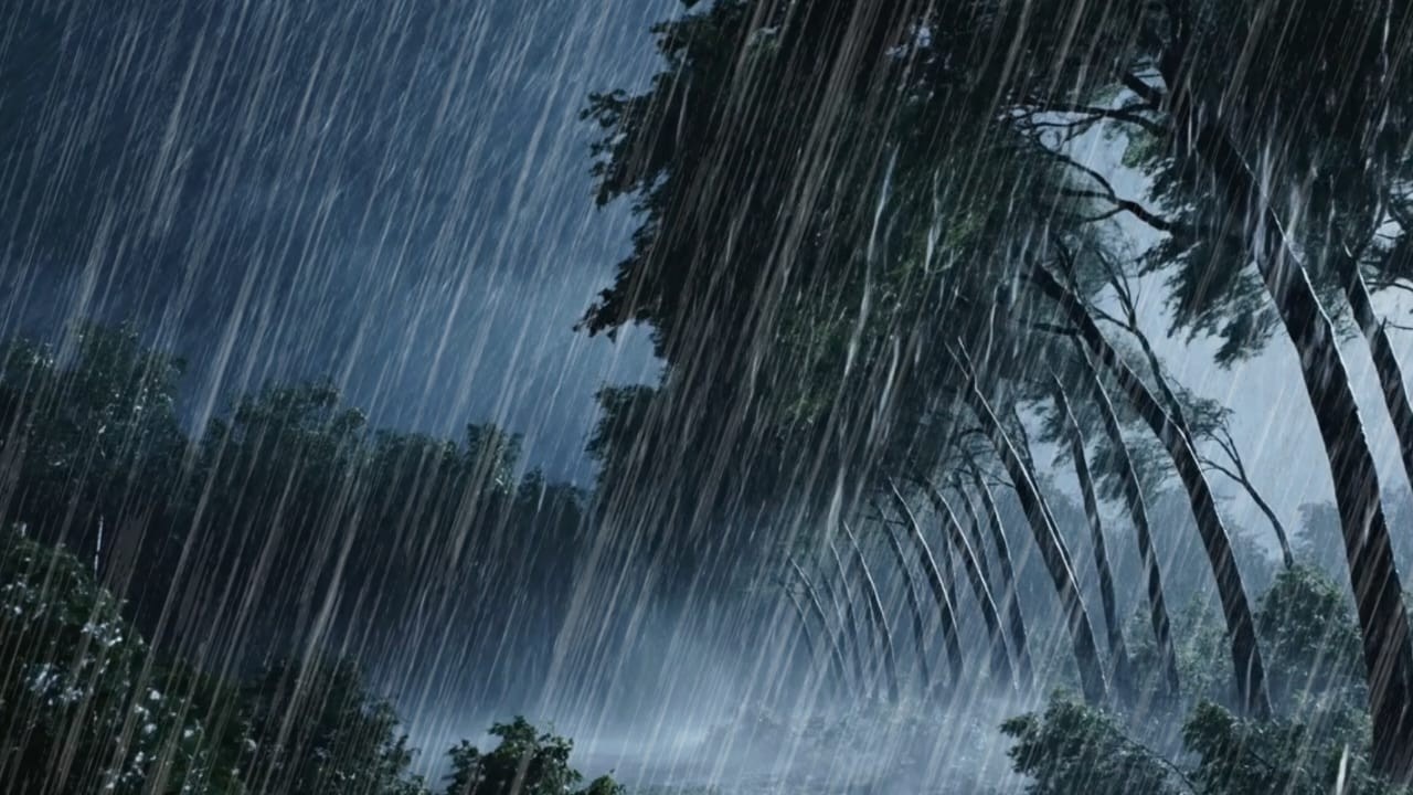 Heavy Rain and Strong Wind Sounds at Night 🌧️💨 | Deep Sleep, Relax, Stress Relief