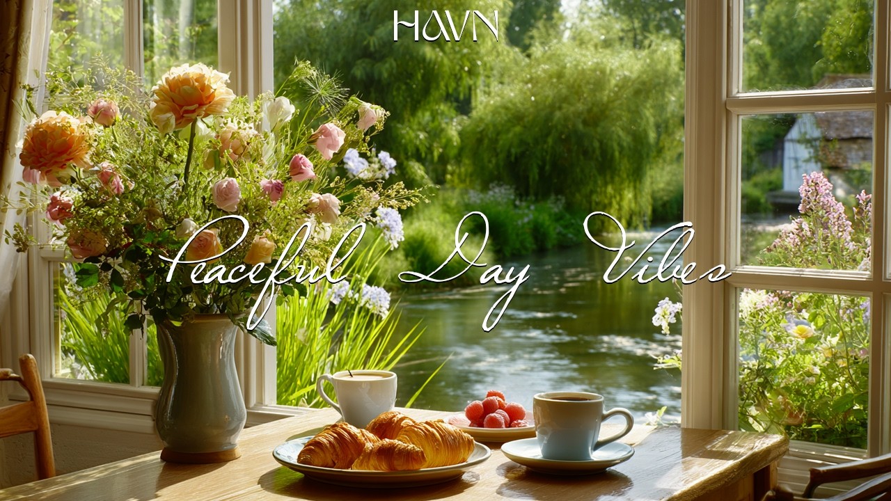 Summer Day Ambience 🌿🌞 | Relaxing Lakeside Breakfast with Calming Jazz