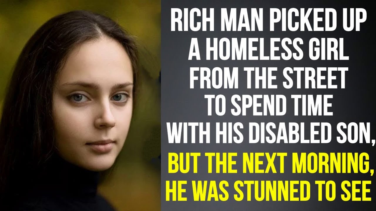 Rich man brought a homeless girl home to his disabled son… “She’s here for your birthday… Have fun!”