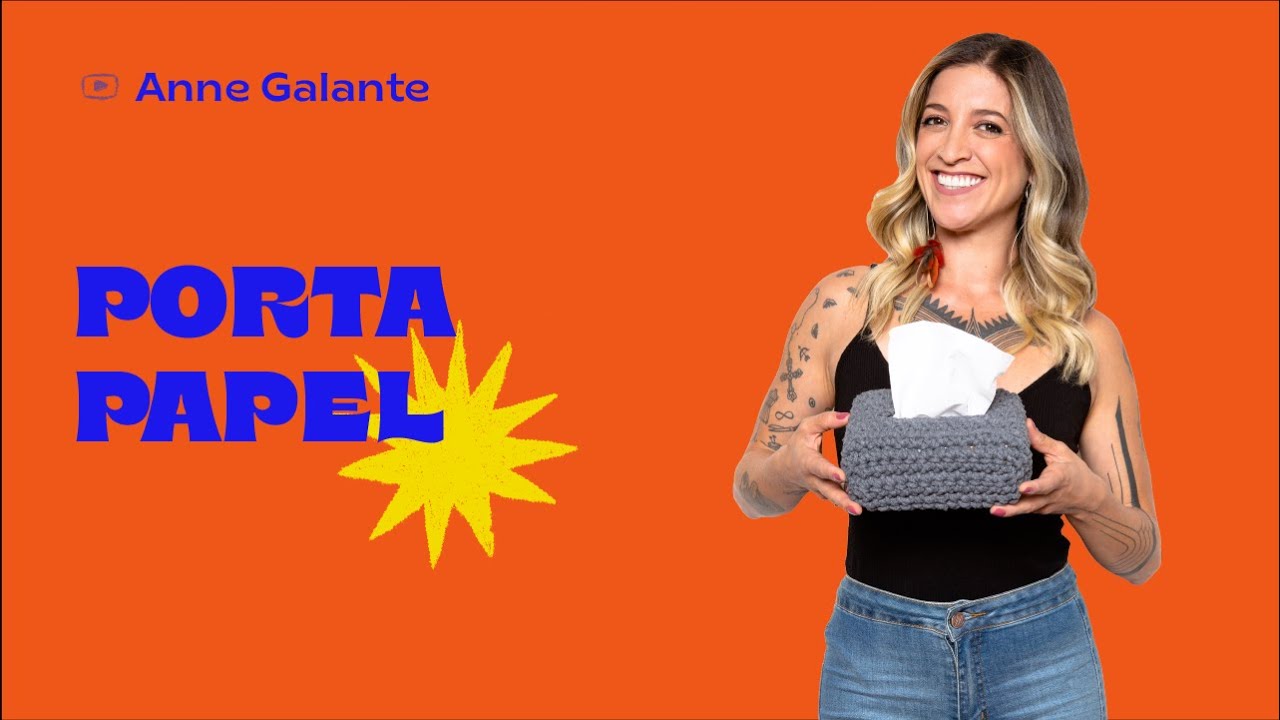 Porta-lenço de crochê FÁCIL | Anne Galante