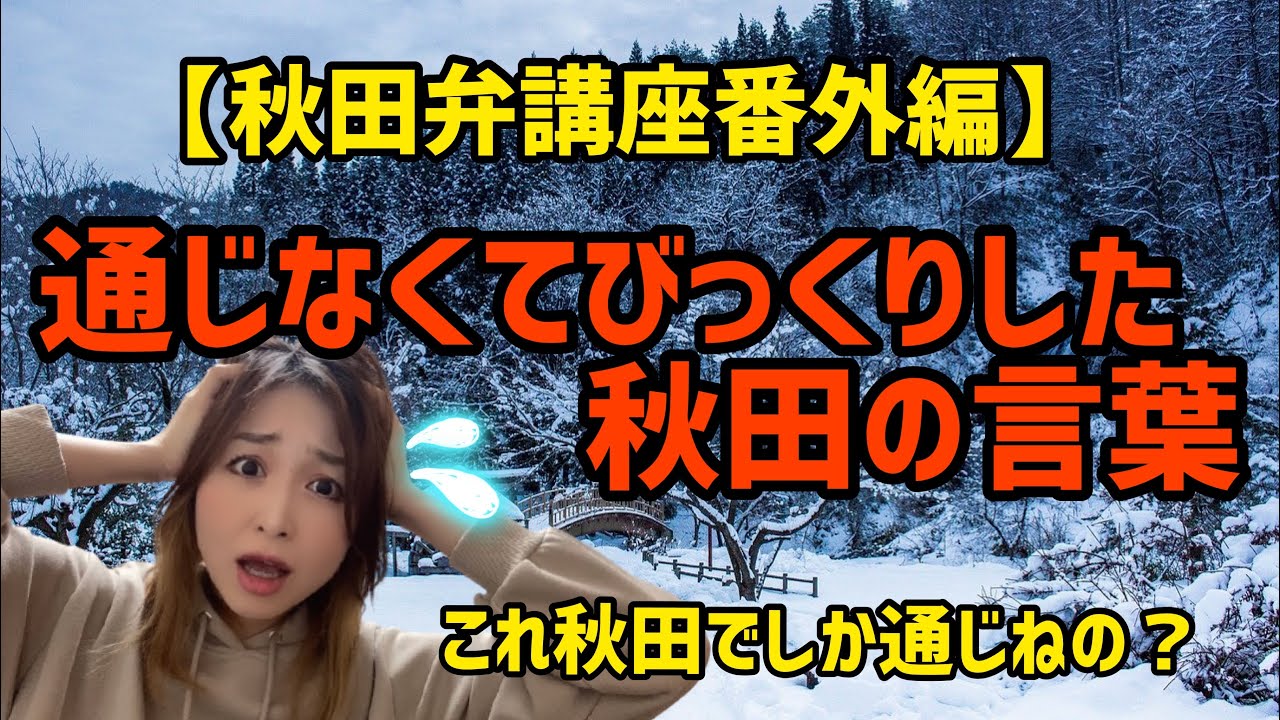 【秋田弁講座番外編】通じなくてビックリした秋田弁TOP3！