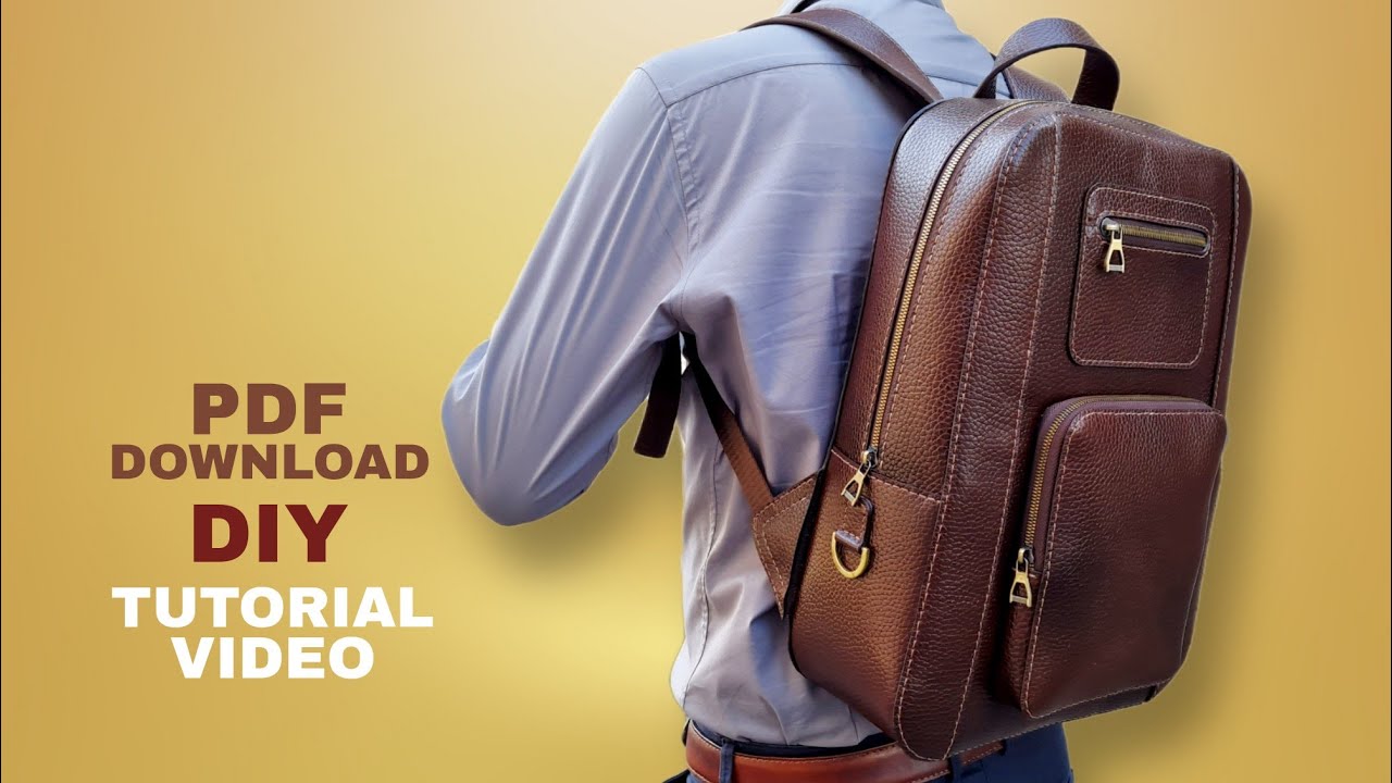 PATTERN DOWNLOAD⭕DIY⭕️Leather backpack✌️tutorial⭕️آموزش و الگوی کوله پشتی چرم
