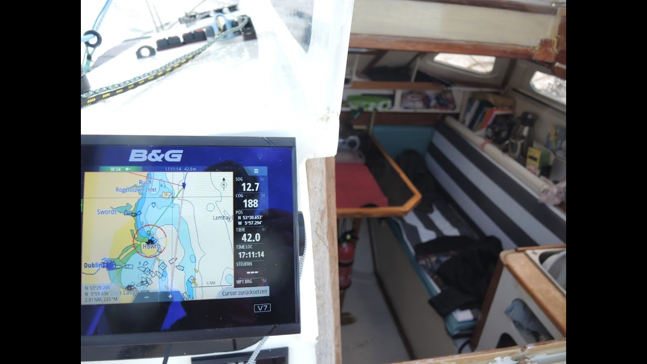 26ft Eagle catamaran sailing fast down the Irish Sea