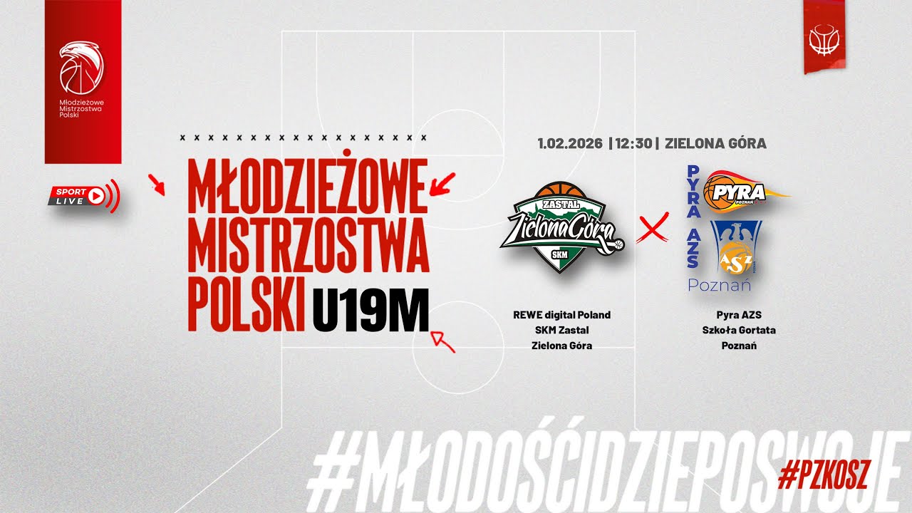 REWE digital Poland SKM Zastal Zielona Góra - Pyra AZS Szkoła Gortata Poznań (1/4 MMP U19M)