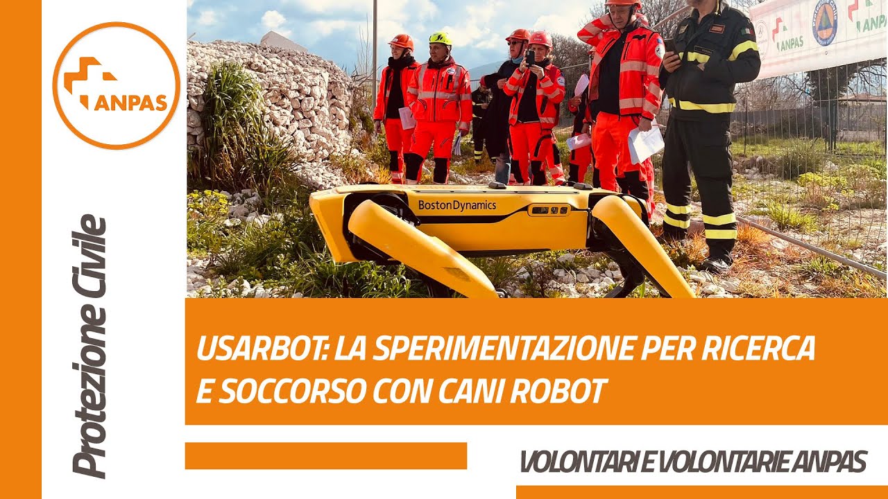 Usarbot - Ricerca dispersi e soccorso con cani robot, la sperimentazione Anpas e Universit&agrave;