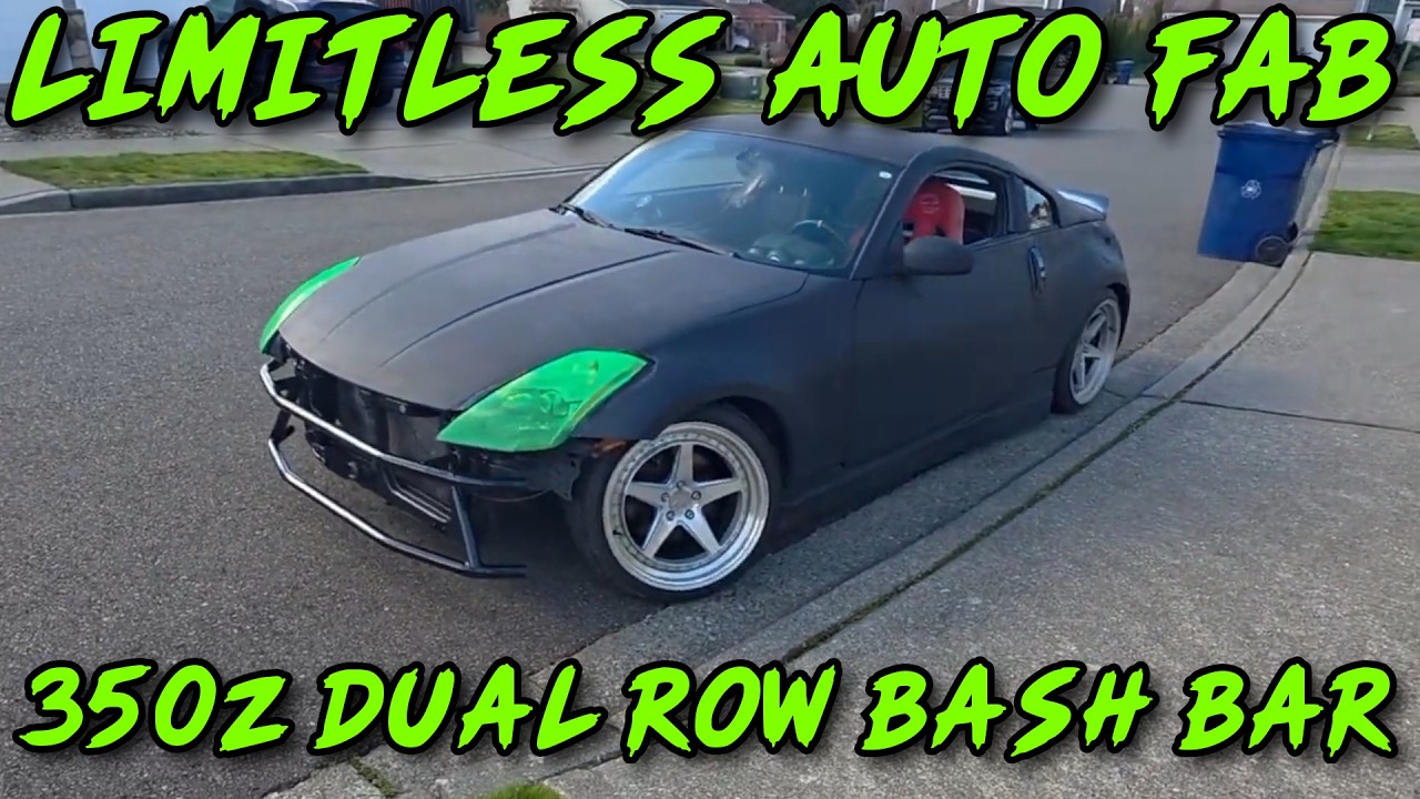 Installing a Limitless Auto Fab Dual Row Bash Bar on the 350z Drift Car