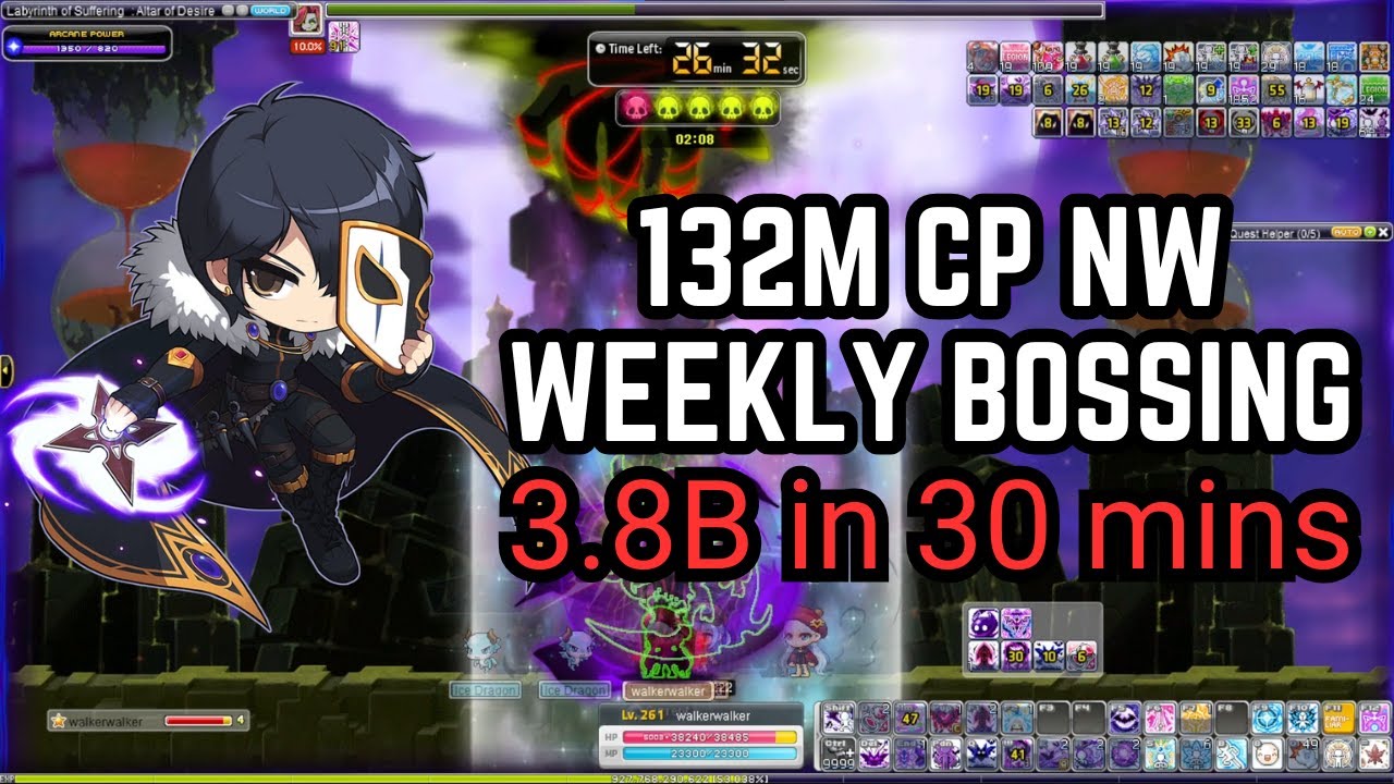 132m CP Night Walker Full Weekly Bossing - 3.8b in 30 mins