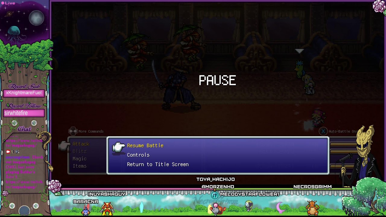 ff6 grinding stream, also lets save shadow (floating island)